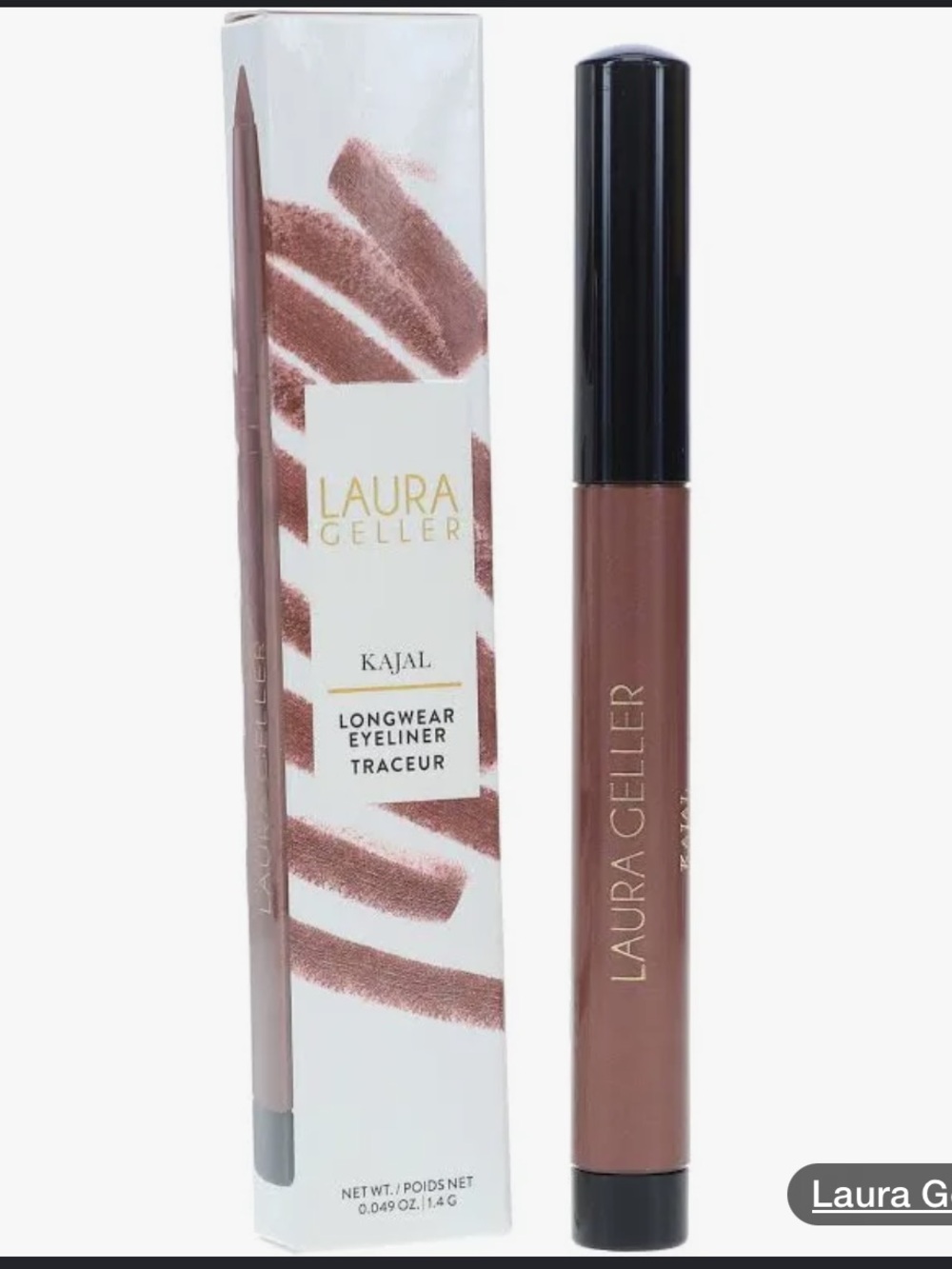 New! LAURA GELLER Kajal Longwear Eyeliner Soft Slate Kohl